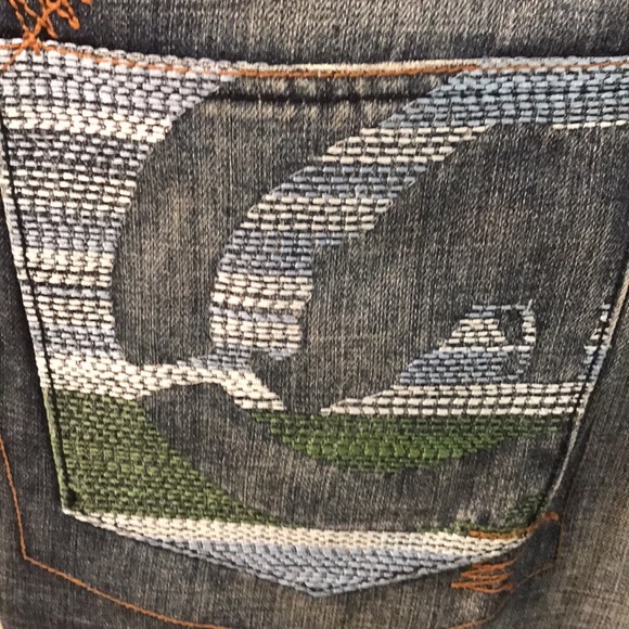 Ecko Unltd Denim Shorts Mens 32 Blue Jean Y2K Bermuda Baggy Streetwear Embroider - Picture 5 of 12